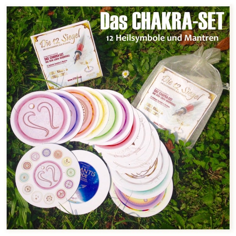 DIE 12 SIEGEL :::: Das Chakra-Set, HeilSymbole inkl. CD & Beschr., 120mm